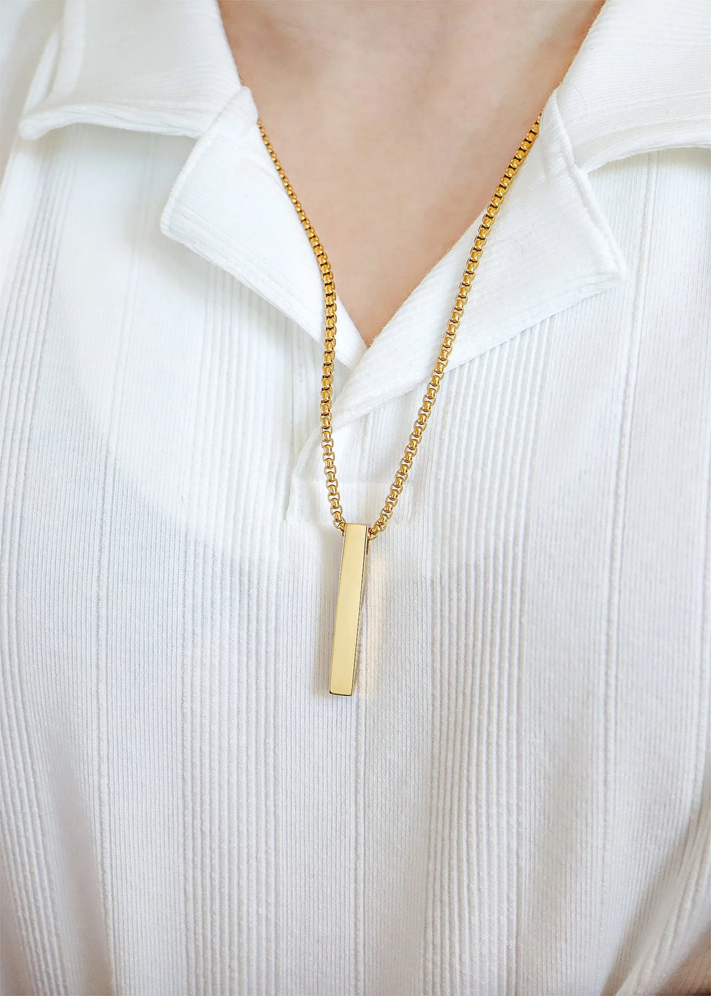 4 Sided Vertical Blank Bar Necklace