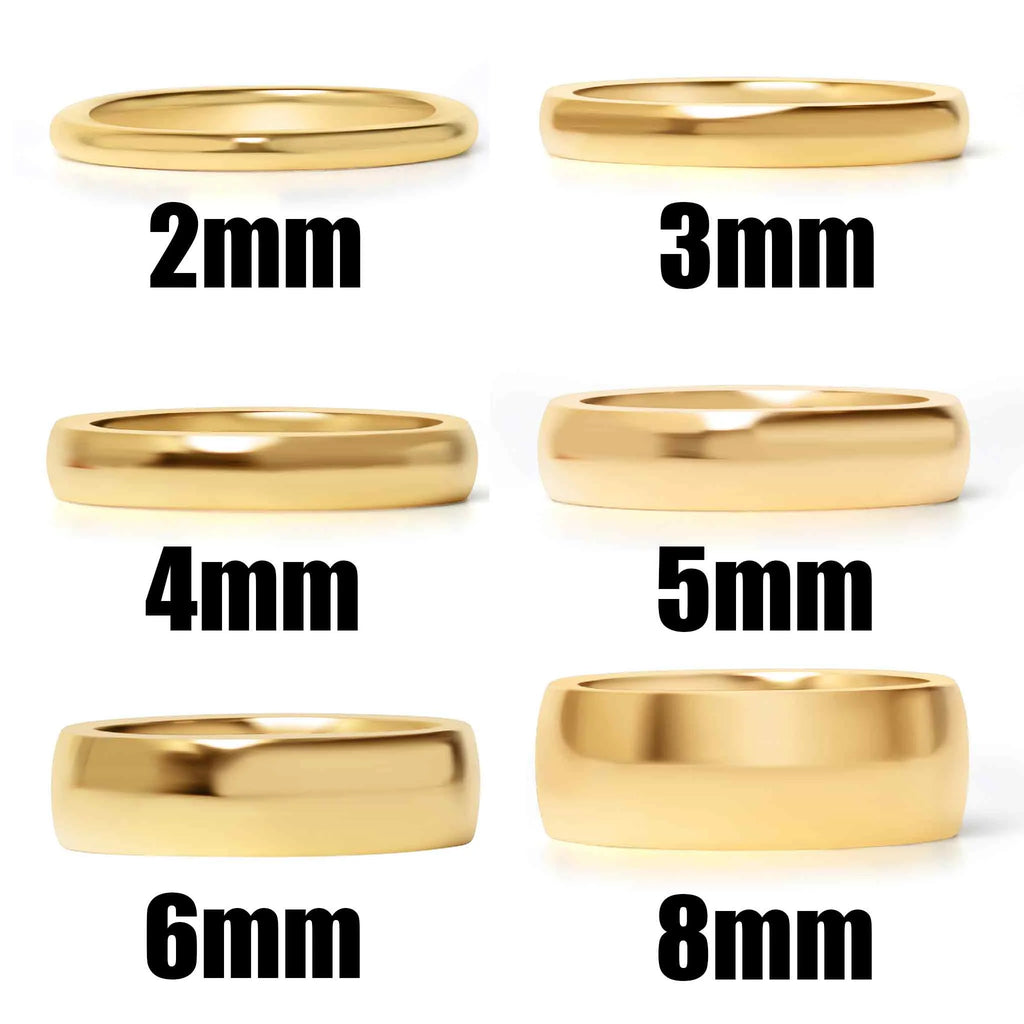 18K Gold PVD Stainless Steel Blank Ring