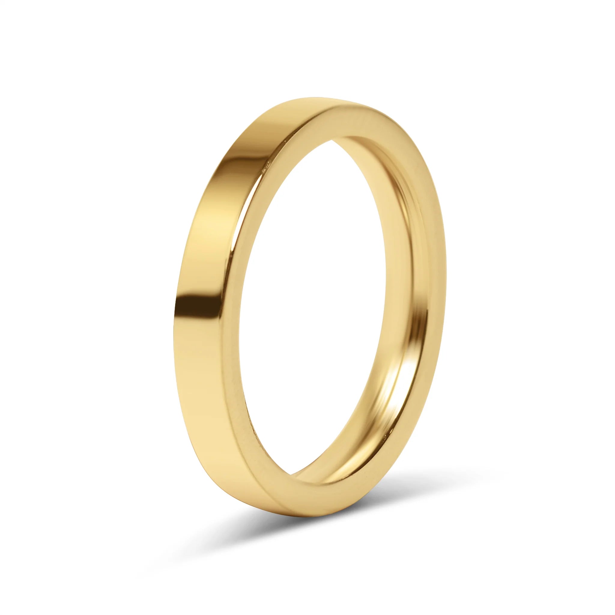 18K Gold PVD Stainless Steel Flat Blank Ring