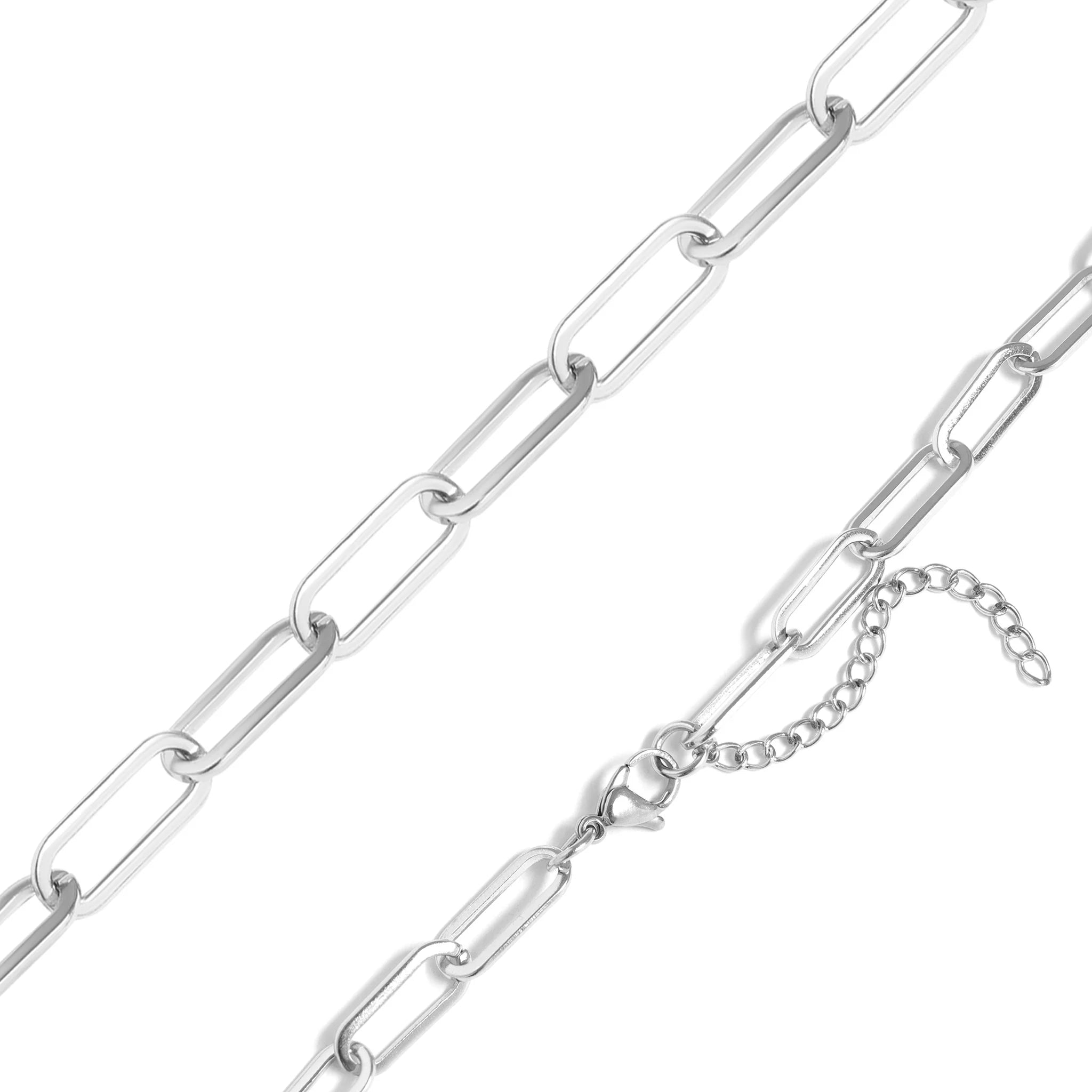 Stainless Steel Paperclip Chain Necklace