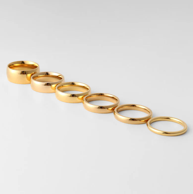 18K Gold PVD Stainless Steel Blank Ring