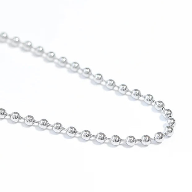 Stainless Steel Ball Bead Chain Necklace