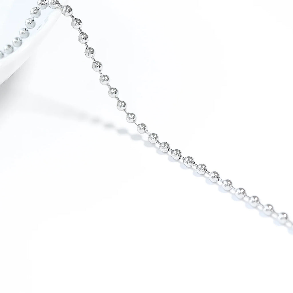 Stainless Steel Ball Bead Chain Necklace