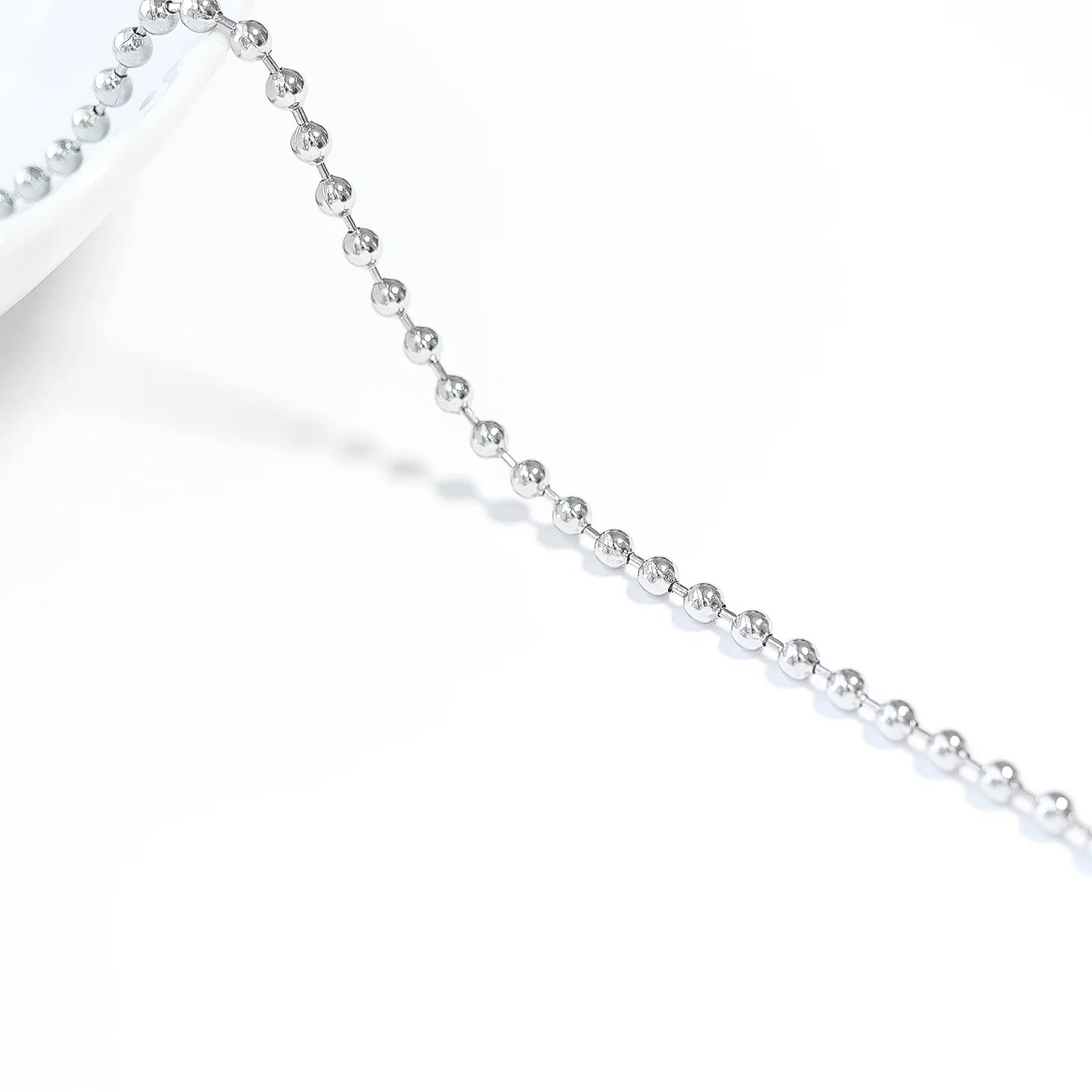 Stainless Steel Ball Bead Chain Necklace