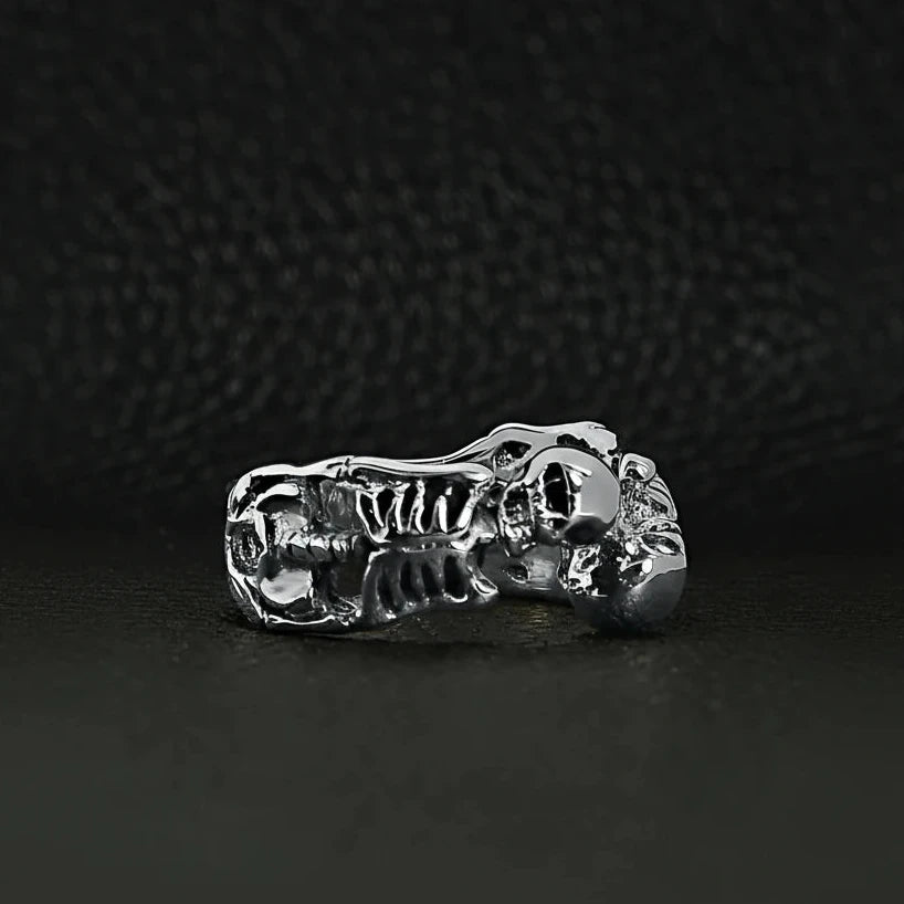Sterling Silver Two Skeletons Ring
