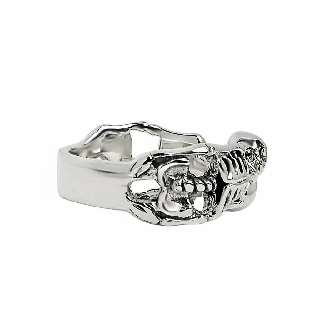 Sterling Silver Two Skeletons Ring