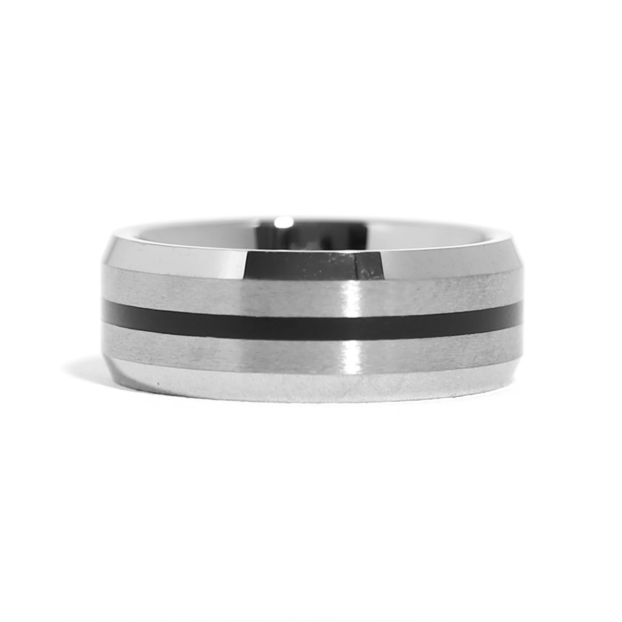 Tungsten Black Center Comfort Fit Ring
