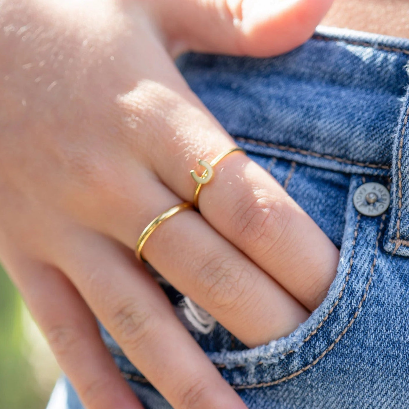 18K Gold PVD Stainless Steel Blank Ring