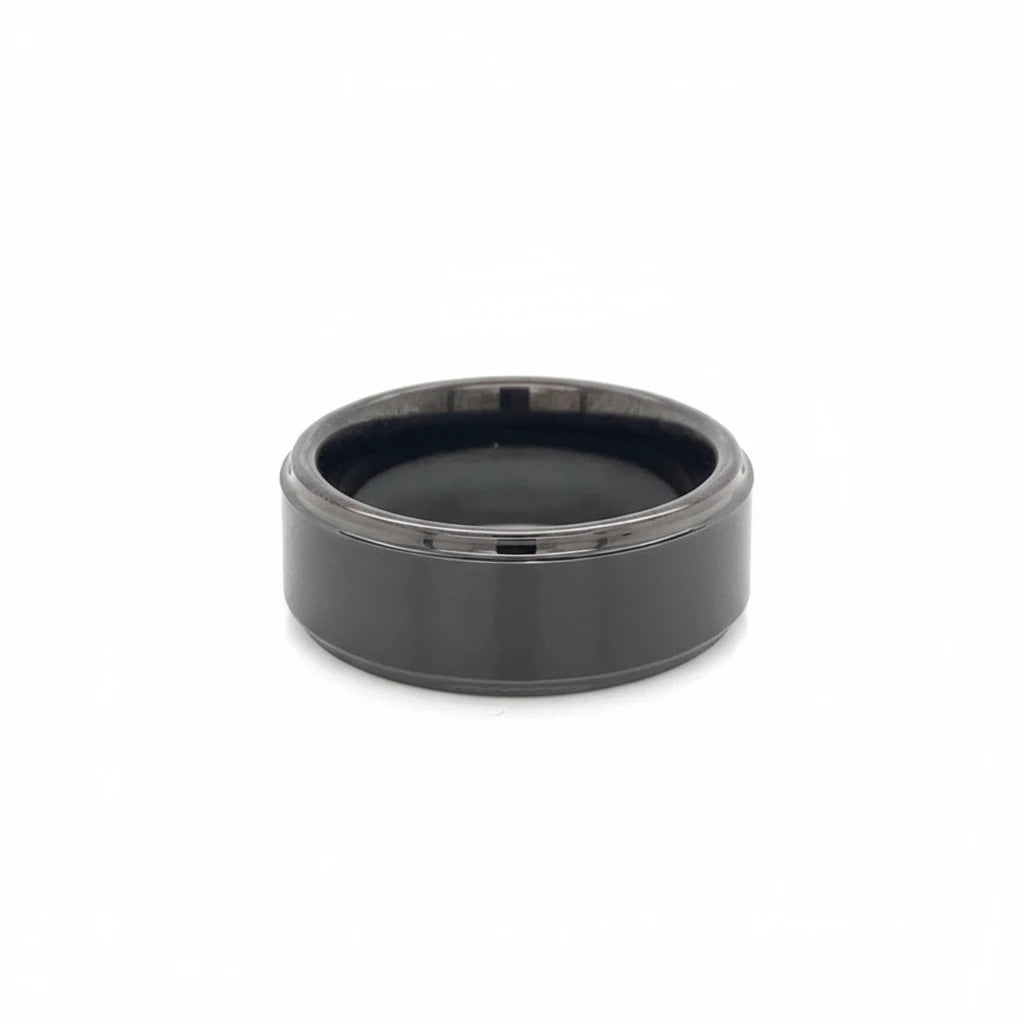 Matte Black Tungsten Comfort Fit Ring