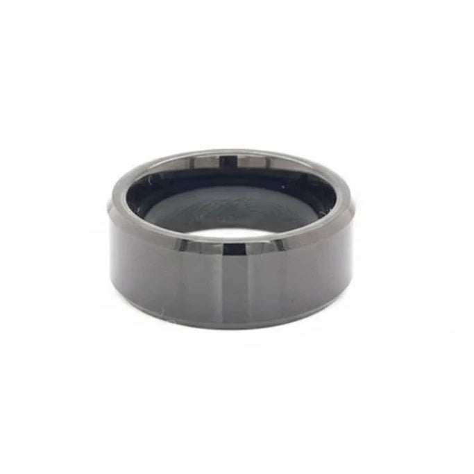Polished Black Tungsten Comfort Fit Ring